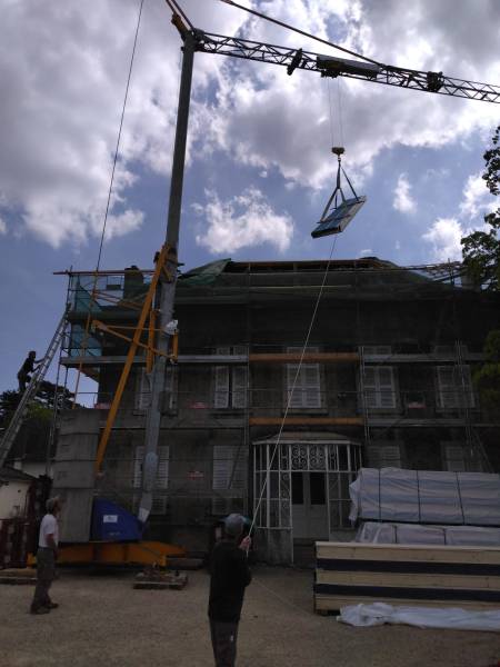 Pose des panneaux isolants