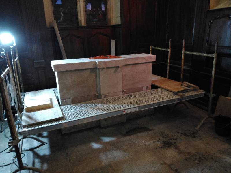 Pose des éléments conservés